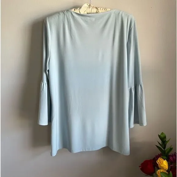 Vince Camuto Square Neck/Bell Sleeve Blouse - Picture 5 of 7